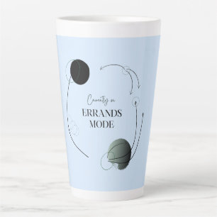 Taza De Café Latte Taza de Latte en Modo Recados de la Familia Azul P