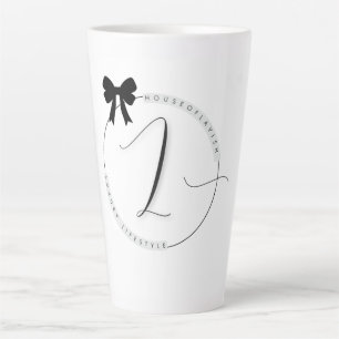 Taza De Café Latte Taza de latte estética con lazo de firma Lavish
