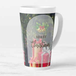 Taza De Café Latte taza de latte estilo navideño