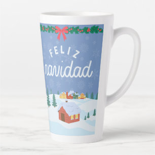 Taza De Café Latte taza de latte estilo navideño