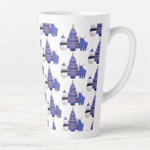 Taza De Café Latte taza de latte estilo navideño 