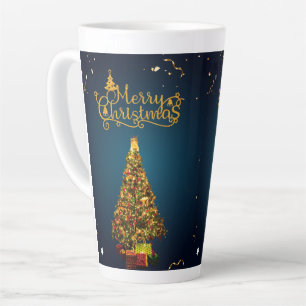 Taza De Café Latte taza de latte estilo navideño
