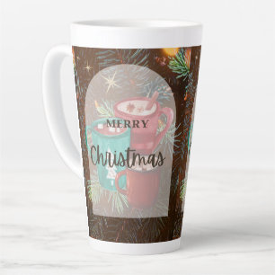 Taza De Café Latte taza de latte estilo navideño