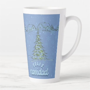 Taza De Café Latte taza de latte estilo navideño 