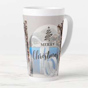 Taza De Café Latte taza de latte estilo navideño 
