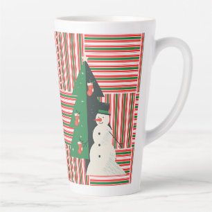 Taza De Café Latte taza de latte estilo navideño