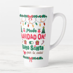 Taza De Café Latte taza de latte estilo navideño 