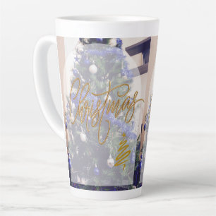 Taza De Café Latte taza de latte estilo navideño 