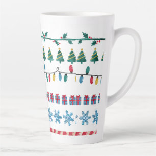 Taza De Café Latte taza de latte estilo navideño