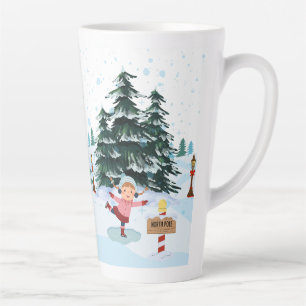 Taza De Café Latte taza de latte estilo navideño 