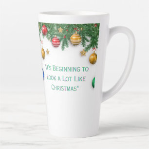 Taza De Café Latte taza de latte estilo navideño