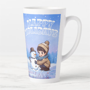 Taza De Café Latte taza de latte estilo navideño 