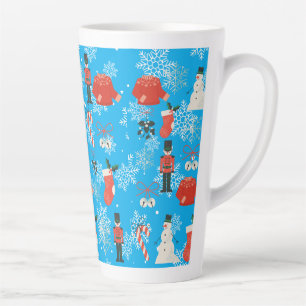 Taza De Café Latte taza de latte estilo navideño 
