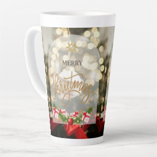 Taza De Café Latte taza de latte estilo navideño