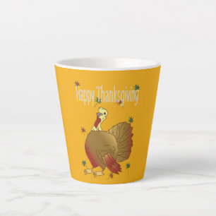 Taza De Café Latte Taza de Latte Feliz Día de Acción de Gracias