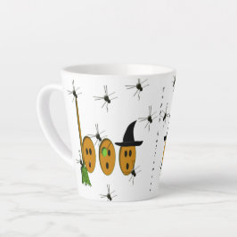 Taza De Café Latte Taza de Latte Feliz Halloween