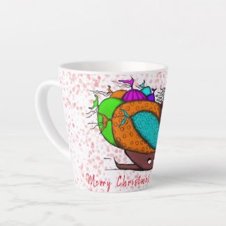 Taza De Café Latte Taza de Latte Feliz Navidad
