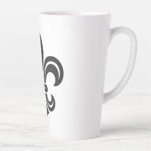 Taza De Café Latte Taza de Latte "Fleur-de-lis Estilizada"