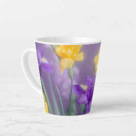 Taza De Café Latte Taza de Latte floral de primavera