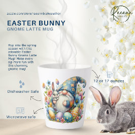 Taza De Café Latte Taza de Latte Gnomo Conejo de Pascua