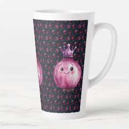 Taza De Café Latte Taza de latte grande de cerámica Queen Purple Onio