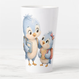 Taza De Café Latte Taza de latte Hermanos Pájaros Azules