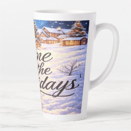Taza De Café Latte Taza de latte 'Hogar para las fiestas'