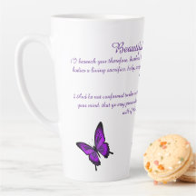 Taza de latte Mariposas Hermosas