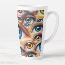 Taza De Café Latte Taza de Latte Ojos Surrealistas 12 & 17 oz