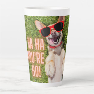 Taza De Café Latte Taza de latte para el 60 cumpleaños del perro rien