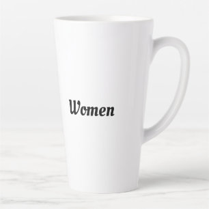 Taza De Café Latte Taza de Latte para Mujeres Color Negro Textos en T