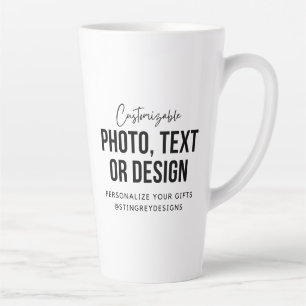 Taza De Café Latte Taza de Latte personalizada de 17 oz Taza de caf