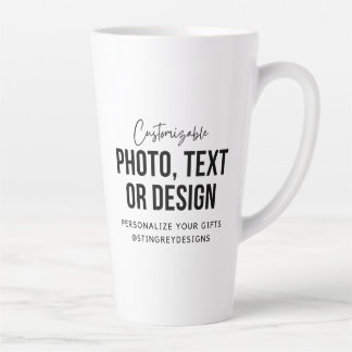 Taza De Café Latte Taza de Latte personalizada de 17 oz | Taza de caf