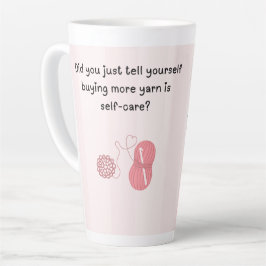 Taza De Café Latte Taza de latte personalizada «El hilo es autocuidad