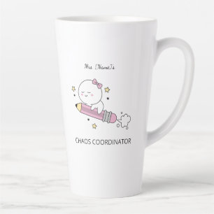 Taza De Café Latte Taza de latte personalizada para coordinador de ca