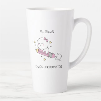 Taza De Café Latte Taza de latte personalizada para coordinador de ca