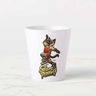 Taza De Café Latte Taza de latte personalizada para gato siamés de ba