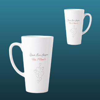 Taza De Café Latte Taza de latte personalizada para maestra de preesc