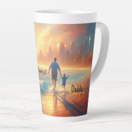 Taza De Café Latte Taza de latte personalizada para papá - Siempre a 