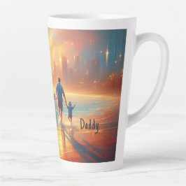 Taza De Café Latte Taza de latte personalizada para papá - Siempre a 