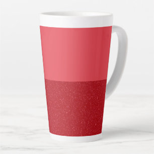 Taza De Café Latte Taza de latte personalizada roja tomate dividida
