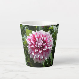Taza De Café Latte Taza de Latte Pink Dahlia