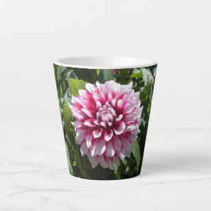 Taza De Café Latte Taza de Latte Pink Dahlia