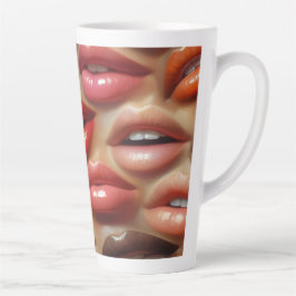 Taza De Café Latte Taza de Latte Pop Art Lips de 12 y 17 oz