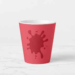 Taza De Café Latte Taza de latte roja personalizada con impresión de