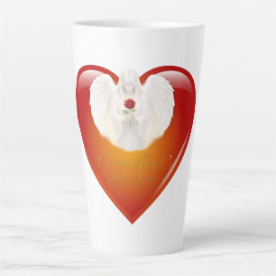 Taza De Café Latte Taza de latte SilverHeart de AngelicFaith
