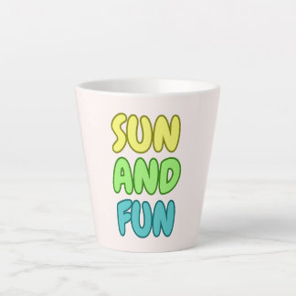 Taza De Café Latte Taza de Latte Sol y Diversión