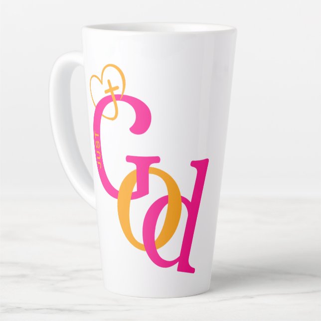 Taza De Café Latte Taza de Latte Solo Dios (Ángulo izquierdo)