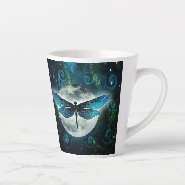 Taza De Café Latte Taza de Latte Sueños de Libélula (Derecha)