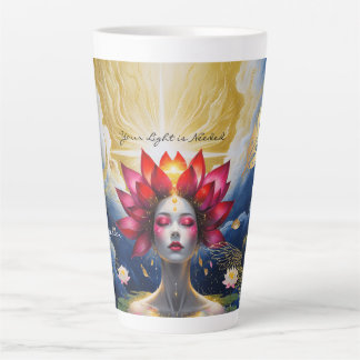 Taza De Café Latte Taza de latte 'Tu Luz es Necesaria'